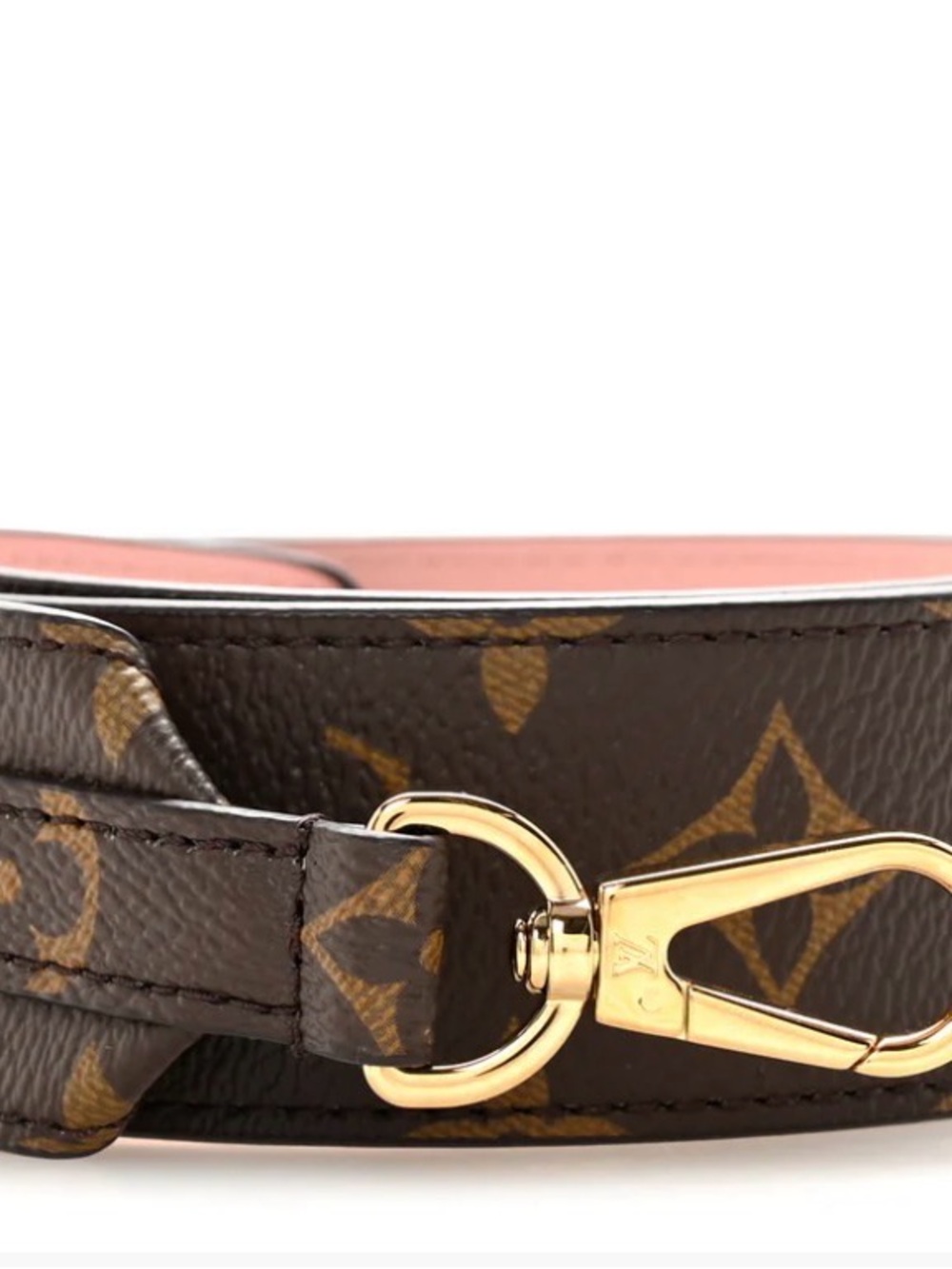 Louis Vuitton Monogram Bandouliere Shoulder Strap Rose Poudre